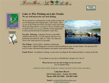 Tablet Screenshot of lakeshorecabins.com