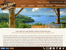 Tablet Screenshot of lakeshorecabins.net